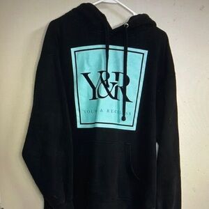 Young & Reckless Black Hoodie with Blue Logo